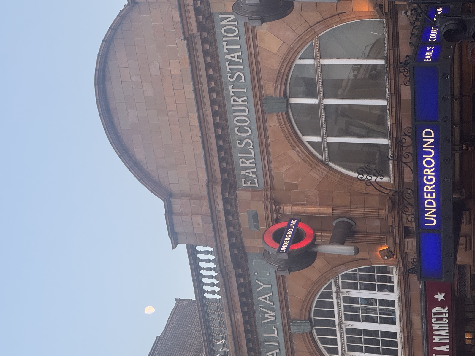 Earl's Court Station at dusk