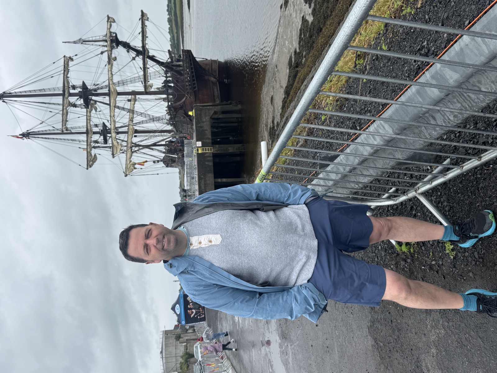 A tall ship moored at a quay in Ireland