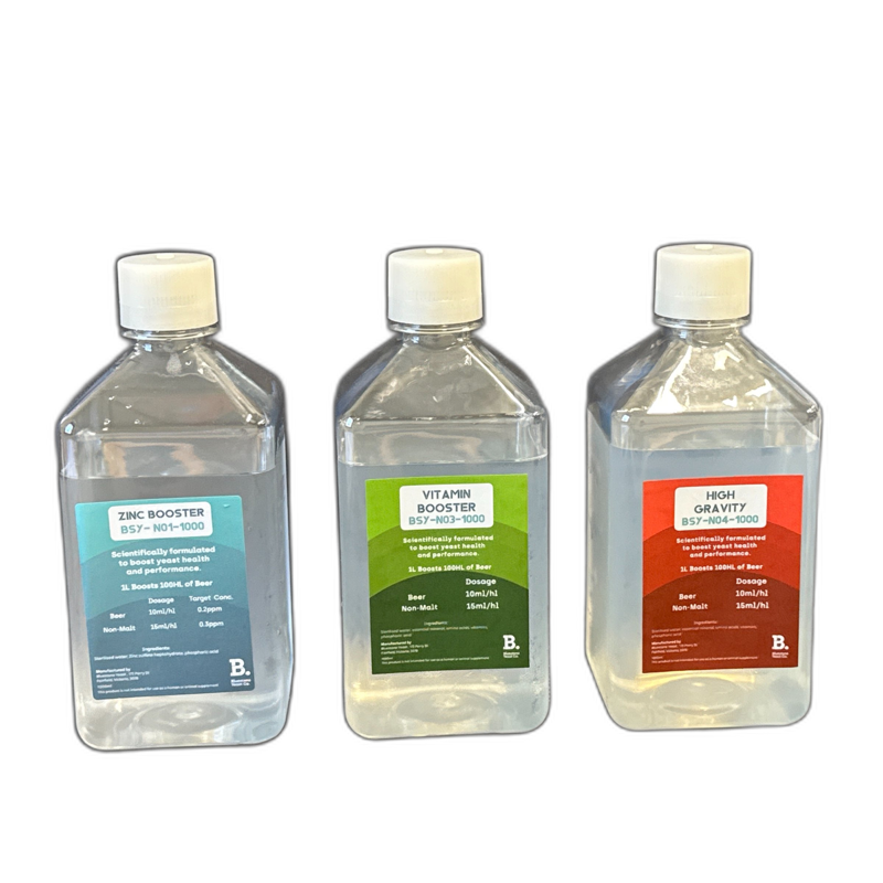 Bluestone Yeast booster range: Zinc, Vitamin, and High Gravity